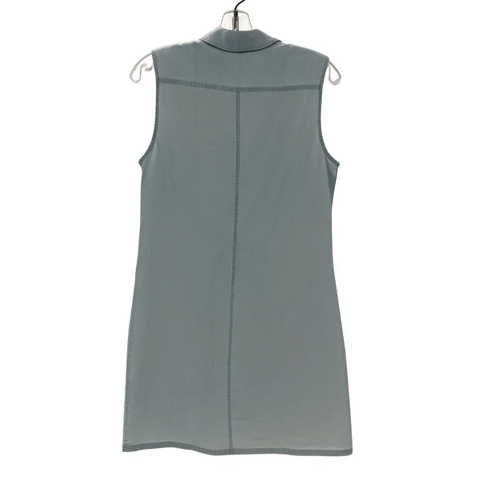 Equipment Femme Lucida Dress Denim Blue Jean Short Collared Dress Sz Small - Picture 4 of 7